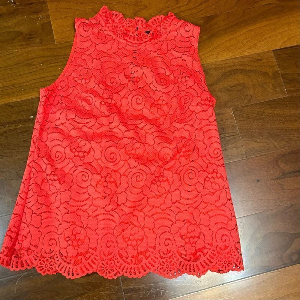 Banana Republic Red Lace Blouse
